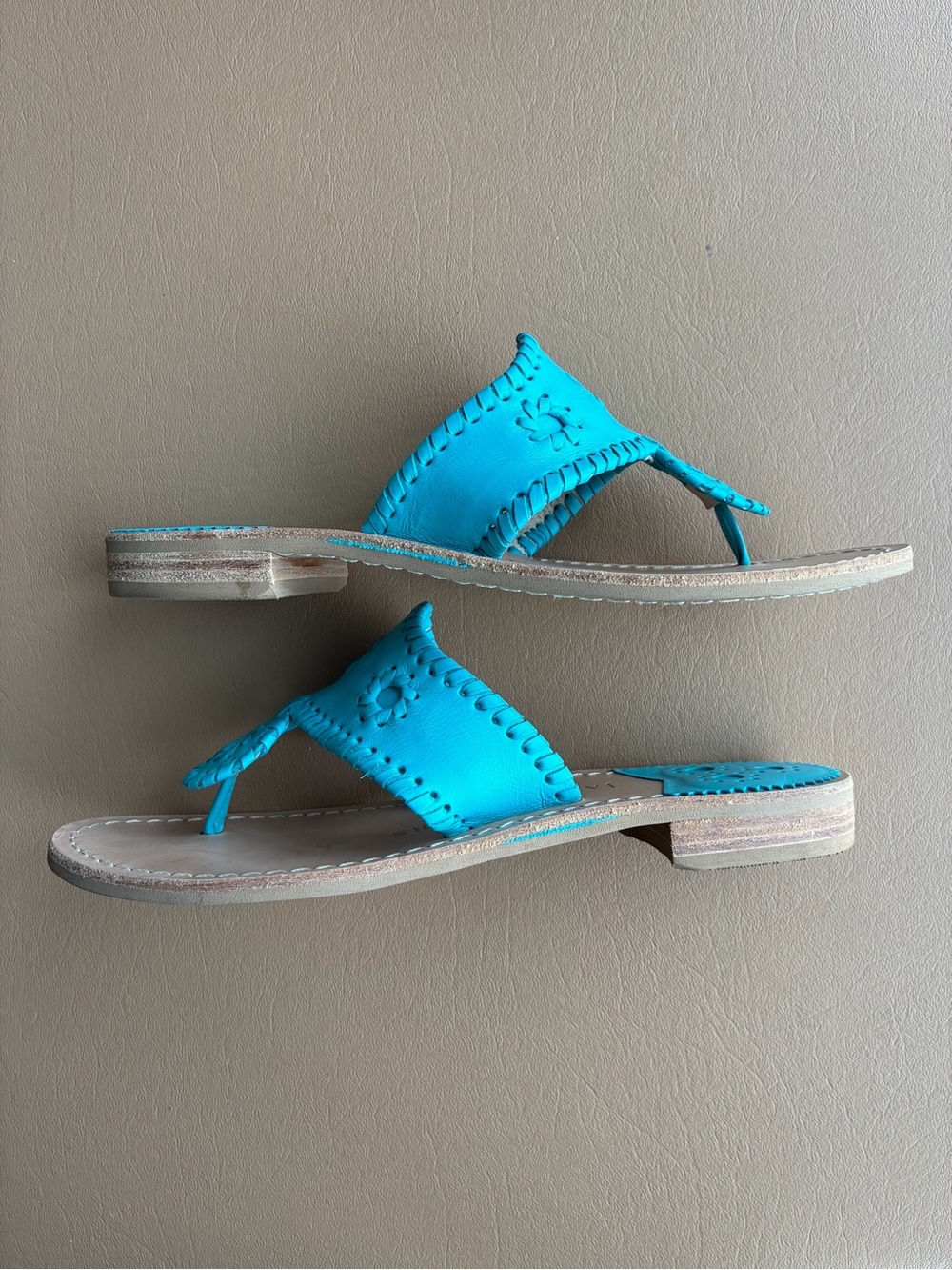 Jack Rogers “Jack” Leather Thong Sandals - Picture 3 of 8